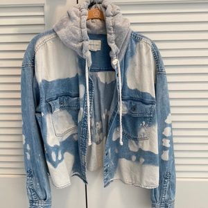 American Eagle hooded denim jacket